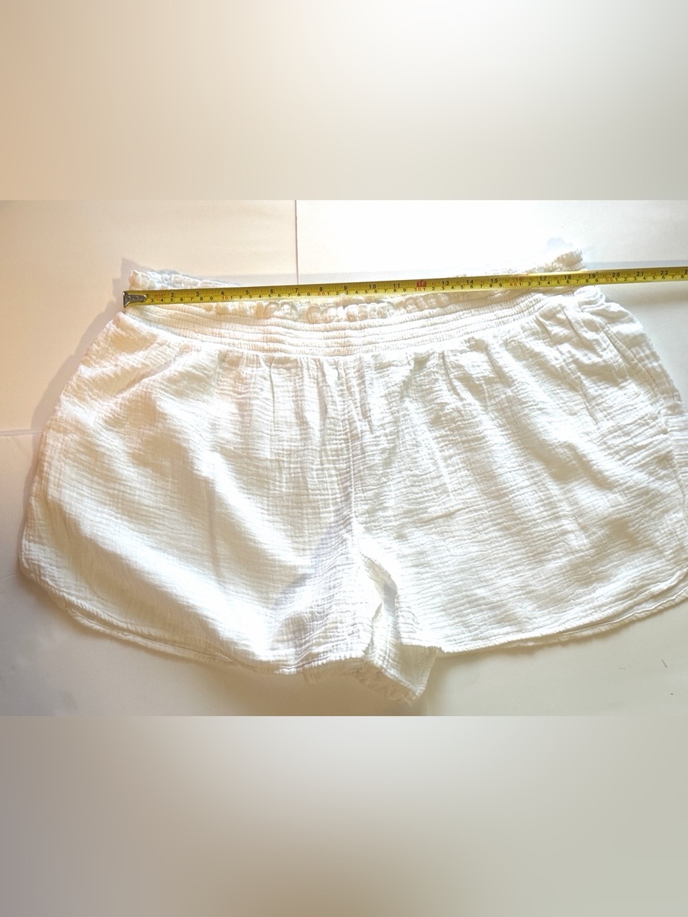 Aerie Gauzy High Waisted Shorts White XXL NWT" - Picture 9 of 11